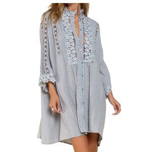 POL Dress Woven Cotton Mystic Grey Small